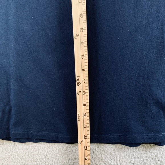 Liz Claiborne Women's Short‎ Sleeve Crew Neck Cotton T-Shirt Floral Print Navy L - Picture 11 of 11